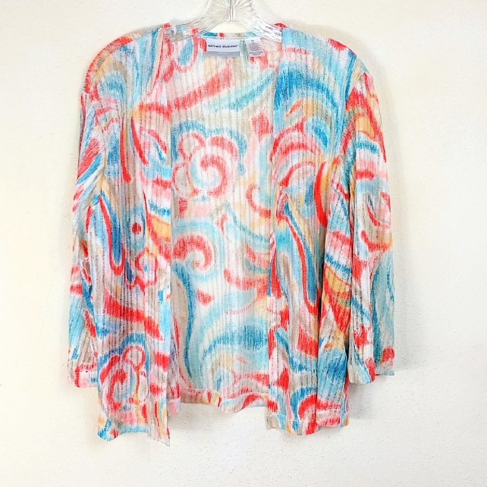 Alfred Dunner Petite| Rainbow/colorful CardiganA49
